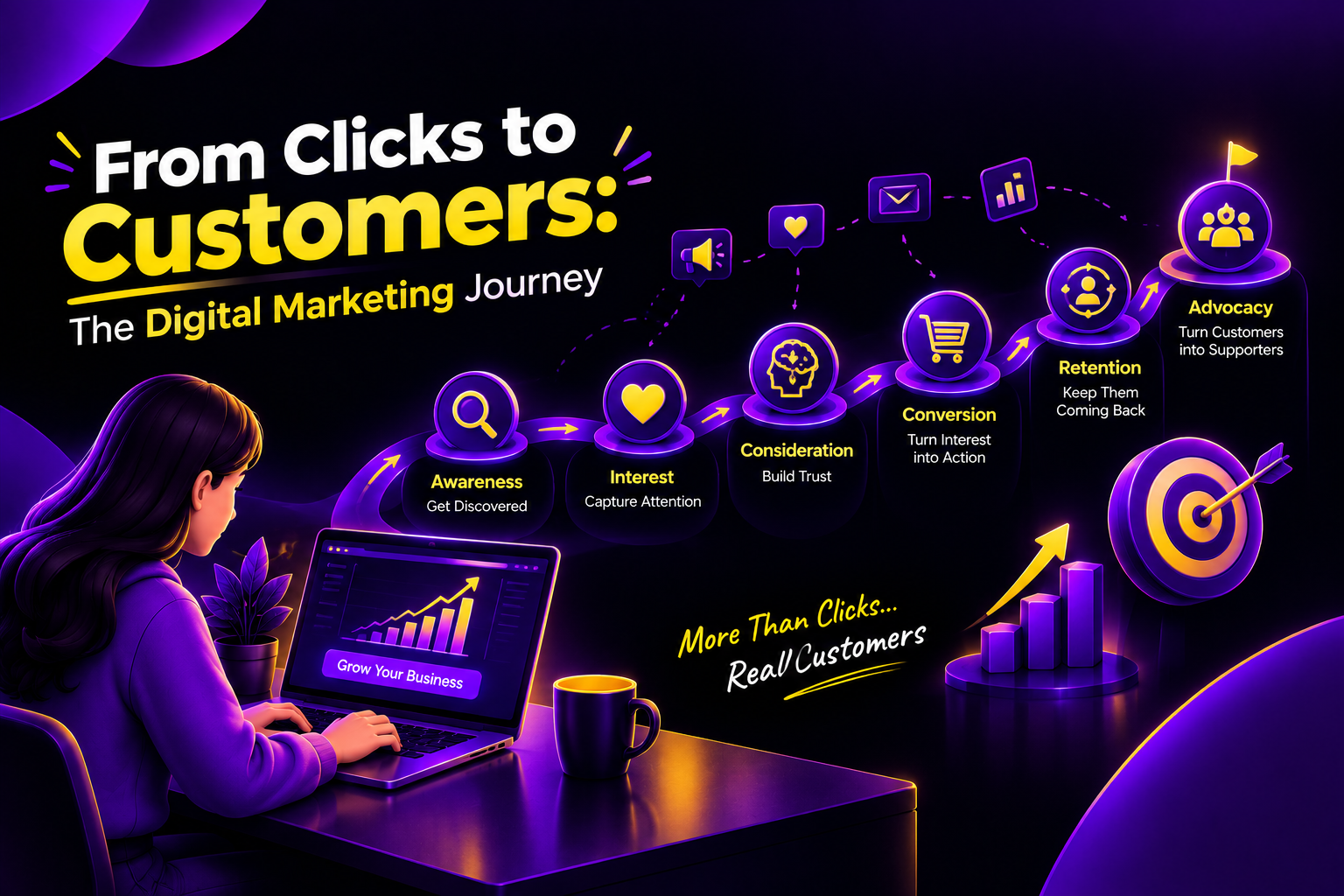 “From Clicks to Customers: The Digital Marketing Journey”